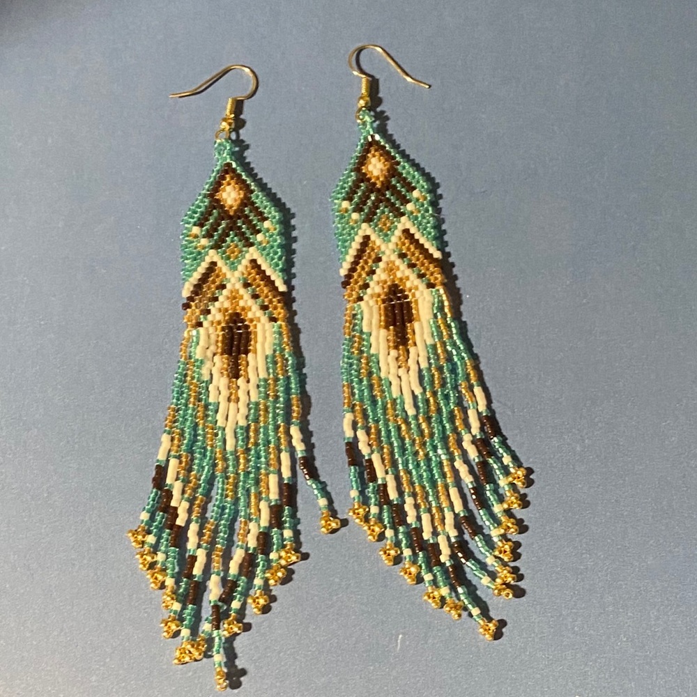 Long beaded NAStyle earrings